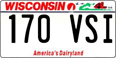 WI license plate 170VSI