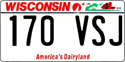 WI license plate 170VSJ