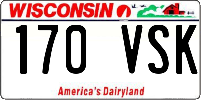 WI license plate 170VSK