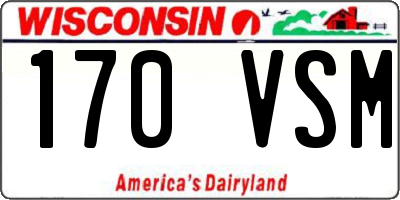 WI license plate 170VSM