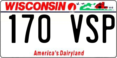 WI license plate 170VSP