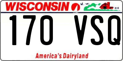 WI license plate 170VSQ