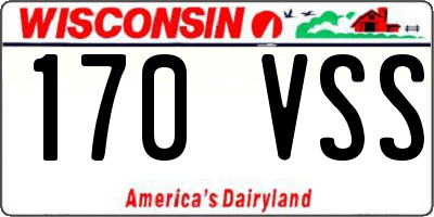 WI license plate 170VSS