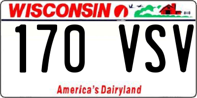 WI license plate 170VSV