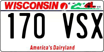 WI license plate 170VSX