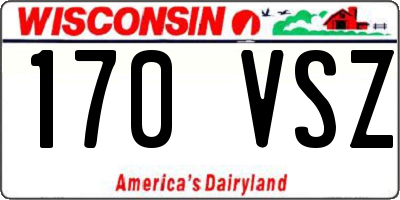 WI license plate 170VSZ