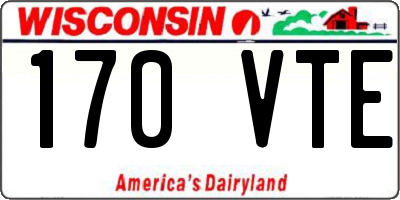 WI license plate 170VTE