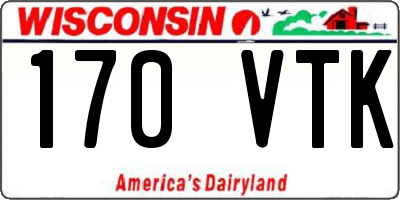 WI license plate 170VTK