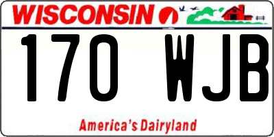 WI license plate 170WJB