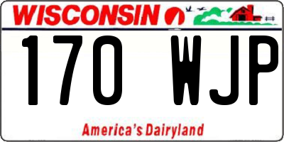 WI license plate 170WJP