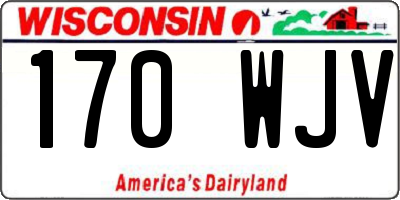 WI license plate 170WJV