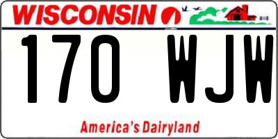 WI license plate 170WJW