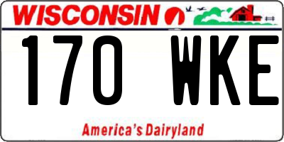 WI license plate 170WKE