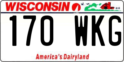 WI license plate 170WKG
