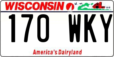 WI license plate 170WKY