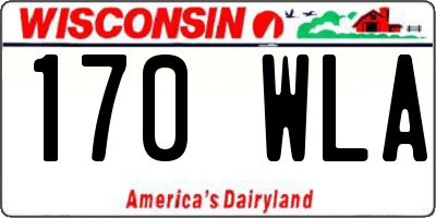 WI license plate 170WLA