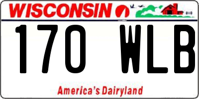 WI license plate 170WLB