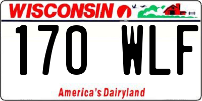 WI license plate 170WLF