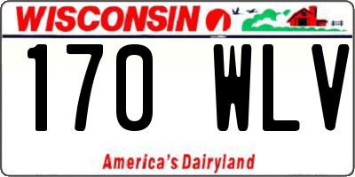 WI license plate 170WLV