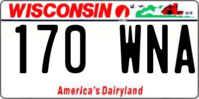 WI license plate 170WNA