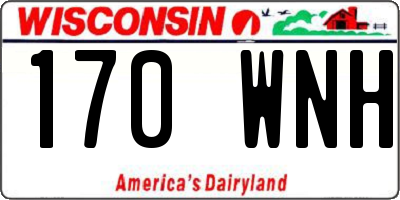 WI license plate 170WNH