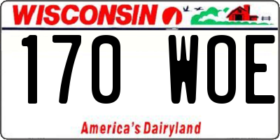 WI license plate 170WOE