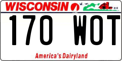 WI license plate 170WOT