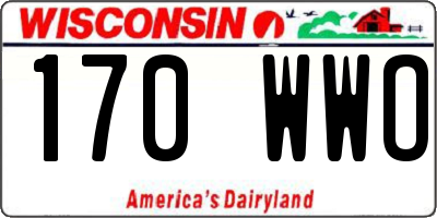 WI license plate 170WWO