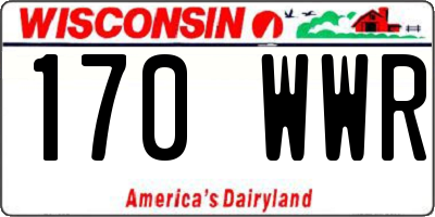WI license plate 170WWR