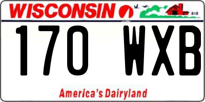 WI license plate 170WXB