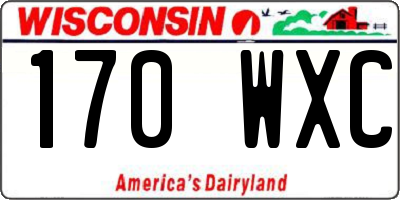 WI license plate 170WXC