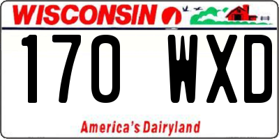 WI license plate 170WXD