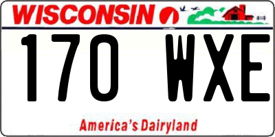 WI license plate 170WXE