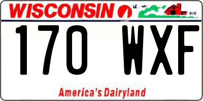 WI license plate 170WXF