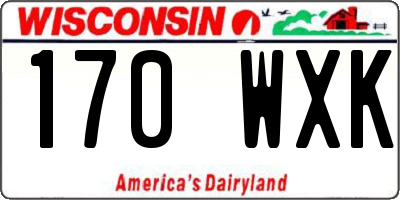 WI license plate 170WXK