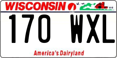WI license plate 170WXL