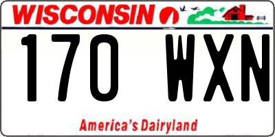 WI license plate 170WXN