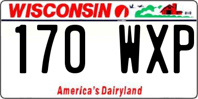 WI license plate 170WXP