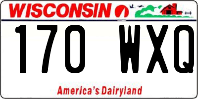 WI license plate 170WXQ