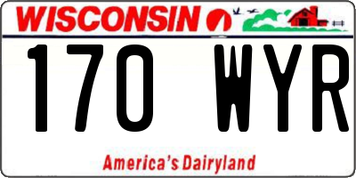WI license plate 170WYR