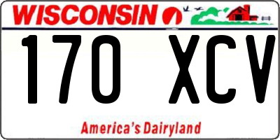 WI license plate 170XCV