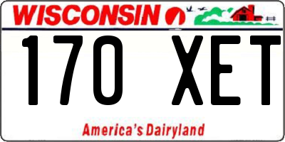 WI license plate 170XET