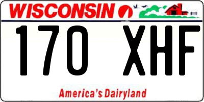 WI license plate 170XHF