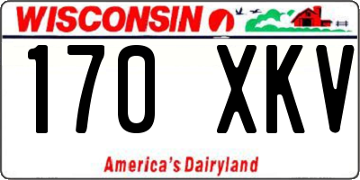 WI license plate 170XKV