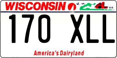 WI license plate 170XLL