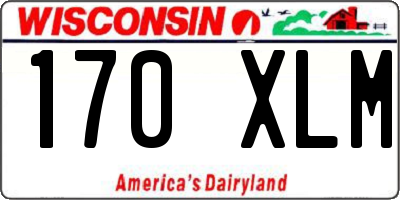 WI license plate 170XLM
