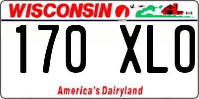 WI license plate 170XLO