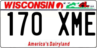 WI license plate 170XME