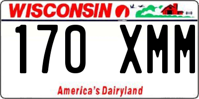 WI license plate 170XMM