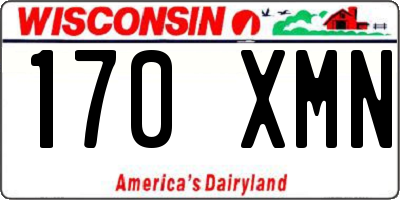 WI license plate 170XMN